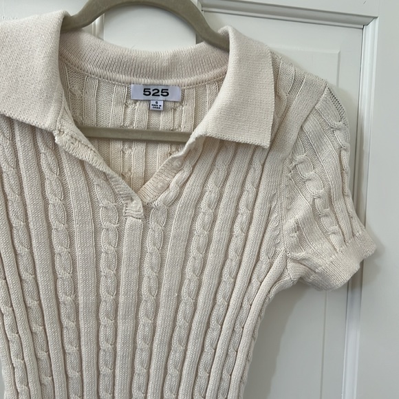 525 America Cable Knit Polo Top - Picture 5 of 5